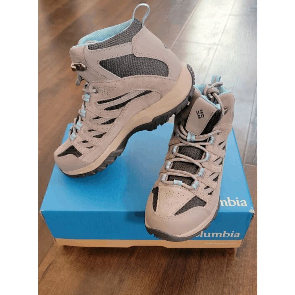 columbia women size 8 crestwood mid waterproof hiking shoes BL5371-089